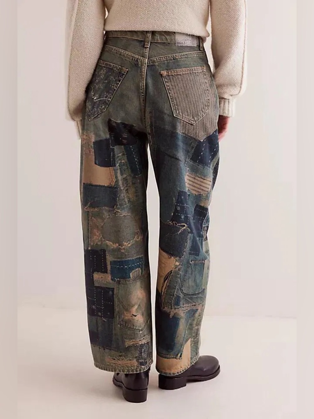NWT! Free People We The Free Illusions Printed Relaxed Jeans Sz 27 - Picture 3 of 7